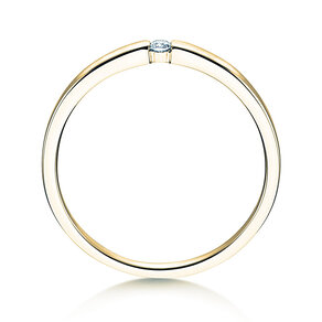 Anillo de compromiso Infinity Petite en 14K oro amarillo con diamante 0,03ct
