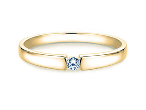 Anillo de compromiso Infinity Petite en 14K oro amarillo con diamante 0,06ct G/SI
