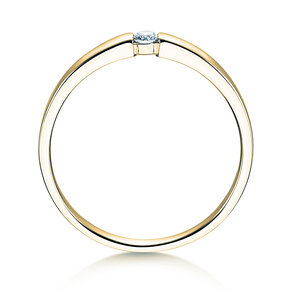 Anillo de compromiso Infinity Petite en 14K oro amarillo con diamante 0,06ct G/SI