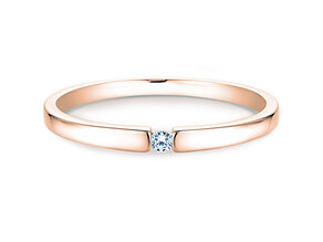 Anillo de compromiso Infinity Petite en 14K oro rosa con diamante 0,03ct G/SI