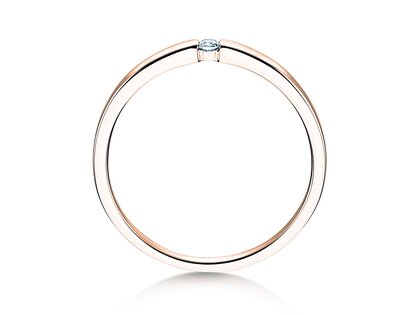 Anillo de compromiso Infinity Petite en 14K oro rosa con diamante 0,03ct G/SI