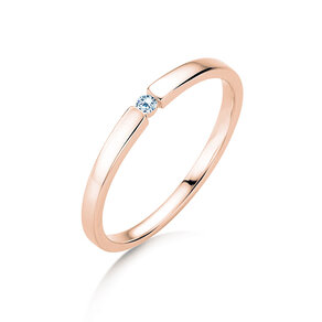 Anillo de compromiso Infinity Petite en 14K oro rosa con diamante 0,03ct G/SI