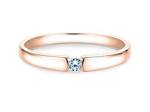 Anillo de compromiso Infinity Petite en 14K oro rosa con diamante 0,06ct G/SI