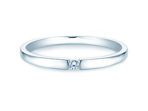 Anillo de compromiso Infinity Petite en 14K oro blanco con diamante 0,03ct G/SI