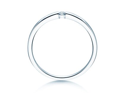 Anillo de compromiso Infinity Petite en 14K oro blanco con diamante 0,03ct G/SI