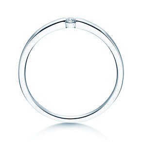 Anillo de compromiso Infinity Petite en 14K oro blanco con diamante 0,03ct G/SI