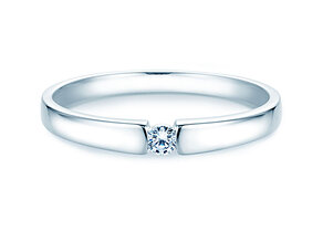 Anillo de compromiso Infinity Petite en 14K oro blanco con diamante 0,06ct G/SI