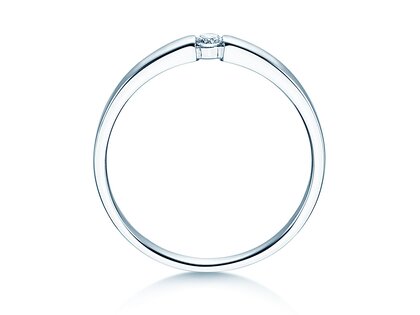 Anillo de compromiso Infinity Petite en 14K oro blanco con diamante 0,06ct G/SI