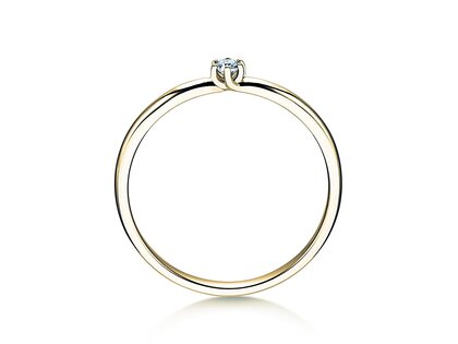 Anillo de compromiso Melody en 14K oro amarillo con diamante 0,07ct H/SI