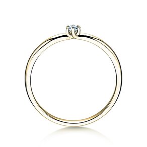 Anillo de compromiso Melody en 14K oro amarillo con diamante 0,07ct H/SI