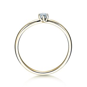 Anillo de compromiso Melody en 14K oro amarillo con diamante 0,10ct H/SI