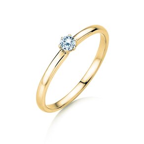 Anillo de compromiso Melody en 14K oro amarillo con diamante 0,10ct H/SI