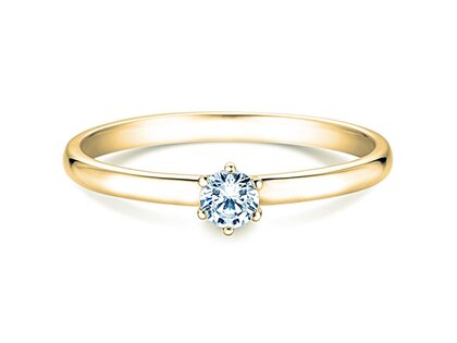 Anillo de compromiso Melody en 14K oro amarillo con diamante 0,20ct H/SI