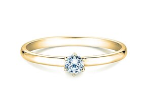 Anillo de compromiso Melody en 14K oro amarillo con diamante 0,20ct H/SI