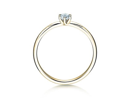 Anillo de compromiso Melody en 14K oro amarillo con diamante 0,20ct H/SI