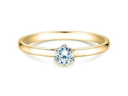 Anillo de compromiso Melody en 9K oro amarillo con diamante 0,25ct H/SI