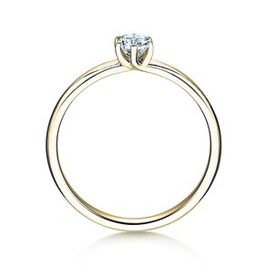 Anillo de compromiso Melody en 9K oro amarillo con diamante 0,25ct H/SI
