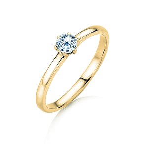 Anillo de compromiso Melody en 9K oro amarillo con diamante 0,25ct H/SI