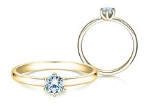 Anillo de compromiso Melody en 18K oro amarillo con diamante 0,50ct G/SI