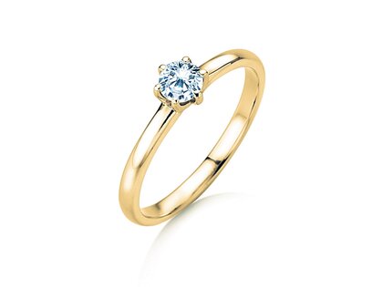 Anillo de compromiso Melody en 14K oro amarillo con diamante 0,50ct G/SI
