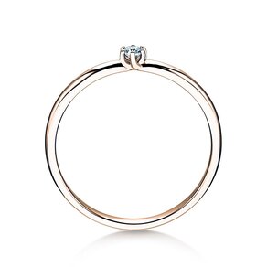 Anillo de compromiso Melody en 9K oro rosa con diamante 0,05ct H/SI