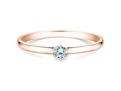 Anillo de compromiso Melody en 14K oro rosa con diamante 0,10ct G/SI