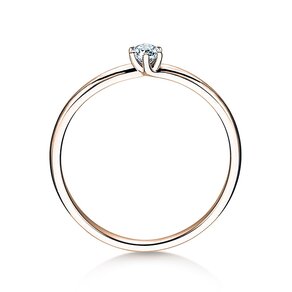 Anillo de compromiso Melody en 14K oro rosa con diamante 0,10ct G/SI
