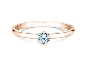 Anillo de compromiso Melody en 18K oro rosa con diamante 0,15ct D/IF