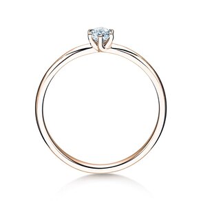 Anillo de compromiso Melody en 18K oro rosa con diamante 0,15ct D/IF