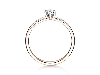 Anillo de compromiso Melody en 14K oro rosa con diamante 0,25ct H/SI