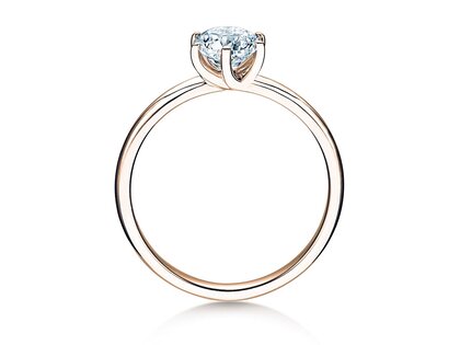 Anillo de compromiso Melody en 14K oro rosa con diamante 1,00ct G/IF