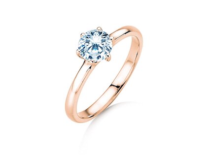 Anillo de compromiso Melody en 14K oro rosa con diamante 1,00ct G/IF