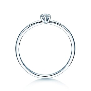 Anillo de compromiso Melody en 14K oro blanco con diamante 0,10ct G/SI
