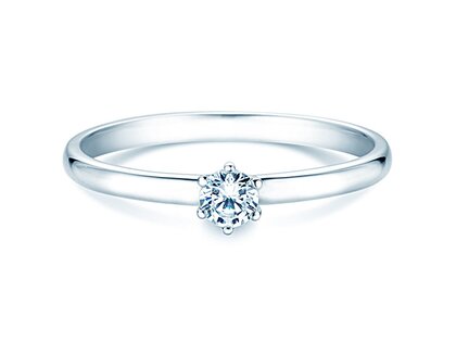 Anillo de compromiso Melody en 14K oro blanco con diamante 0,20ct G/SI