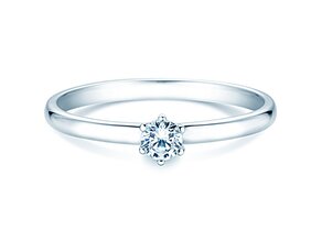 Anillo de compromiso Melody en 14K oro blanco con diamante 0,20ct G/SI