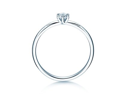 Anillo de compromiso Melody en 14K oro blanco con diamante 0,20ct G/SI