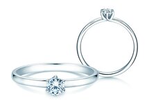 Anillo de compromiso Melody en platino 950/- con diamante 0,25ct G/SI