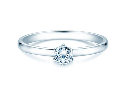 Anillo de compromiso Melody en 9K oro blanco con diamante 0,25ct H/SI