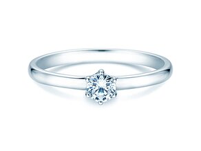 Anillo de compromiso Melody en 9K oro blanco con diamante 0,25ct H/SI