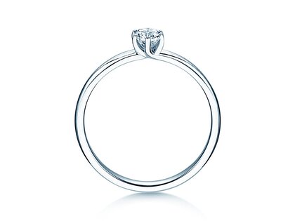 Anillo de compromiso Melody en 9K oro blanco con diamante 0,25ct H/SI