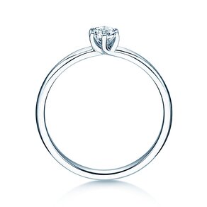 Anillo de compromiso Melody en 9K oro blanco con diamante 0,25ct H/SI