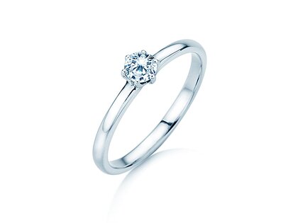 Anillo de compromiso Melody en 9K oro blanco con diamante 0,25ct H/SI