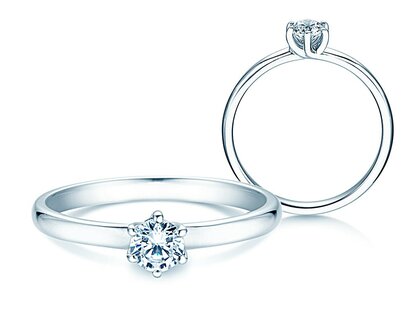 Anillo de compromiso Melody en platino 950/- con diamante 0,40ct G/VS