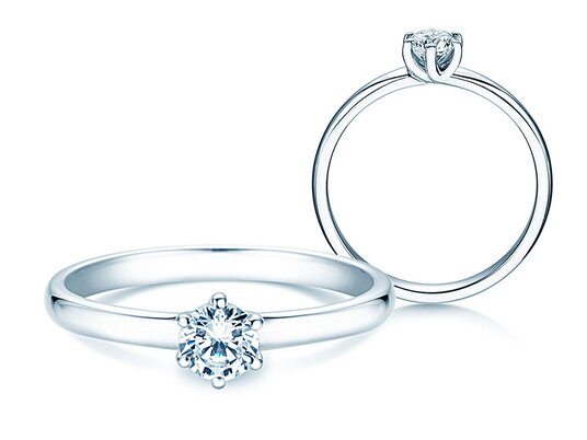 Anillo de compromiso Melody en plata