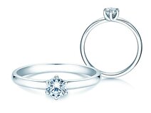 Anillo de compromiso Melody en platino 950/- con diamante 0,50ct G/SI