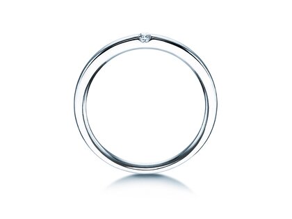 Anillo de compromiso Destiny en 14K oro blanco con diamante 0,03ct H/SI