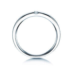 Anillo de compromiso Destiny en 14K oro blanco con diamante 0,03ct H/SI