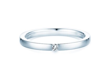 Anillo de compromiso Infinity en 14K oro blanco con diamante 0,03ct H/SI
