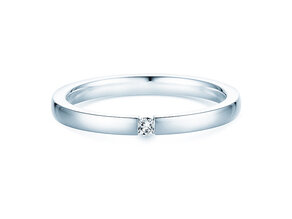 Anillo de compromiso Infinity en 14K oro blanco con diamante 0,03ct H/SI