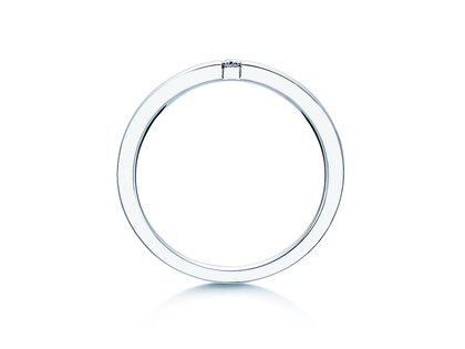 Anillo de compromiso Infinity en 14K oro blanco con diamante 0,03ct H/SI